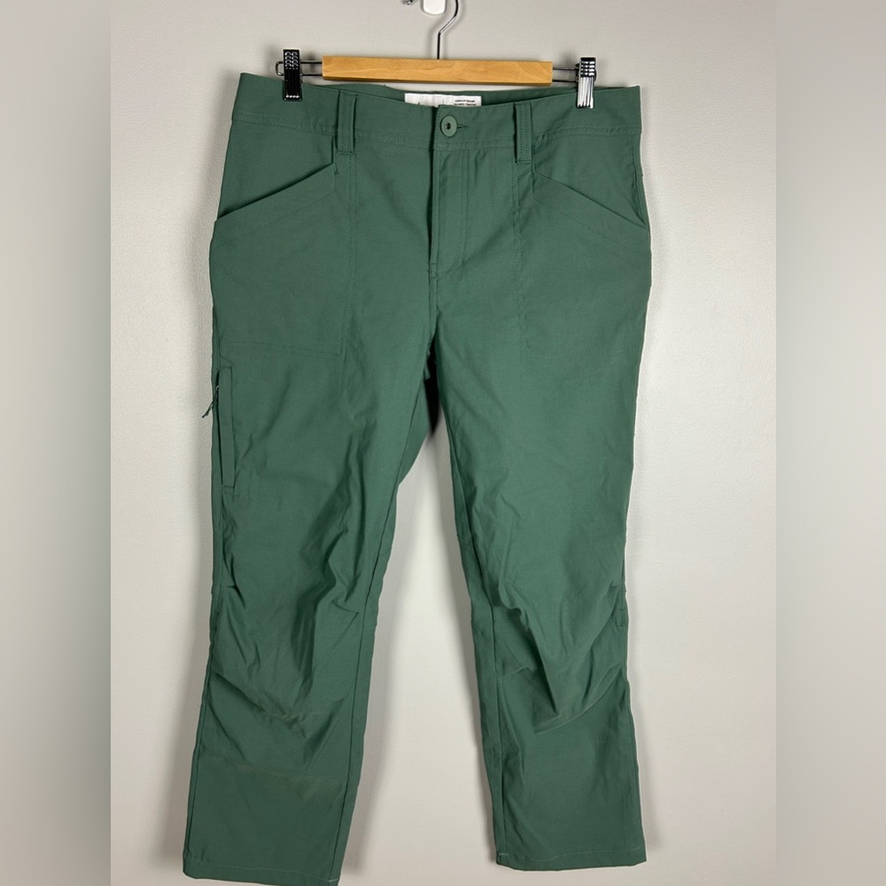 MEC Terena Stretch Hiking‎ Pant Size 12 Green Pacific Pine Outdoors Active Nylon